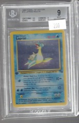 1999 Fossil 1st Edition 10 Lapras Holo R BGS 9